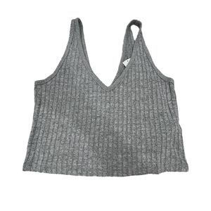 Women’s Abercrombie & Fitch Size XL Extra Large A&F Cropped Tank Gray Knit Soft